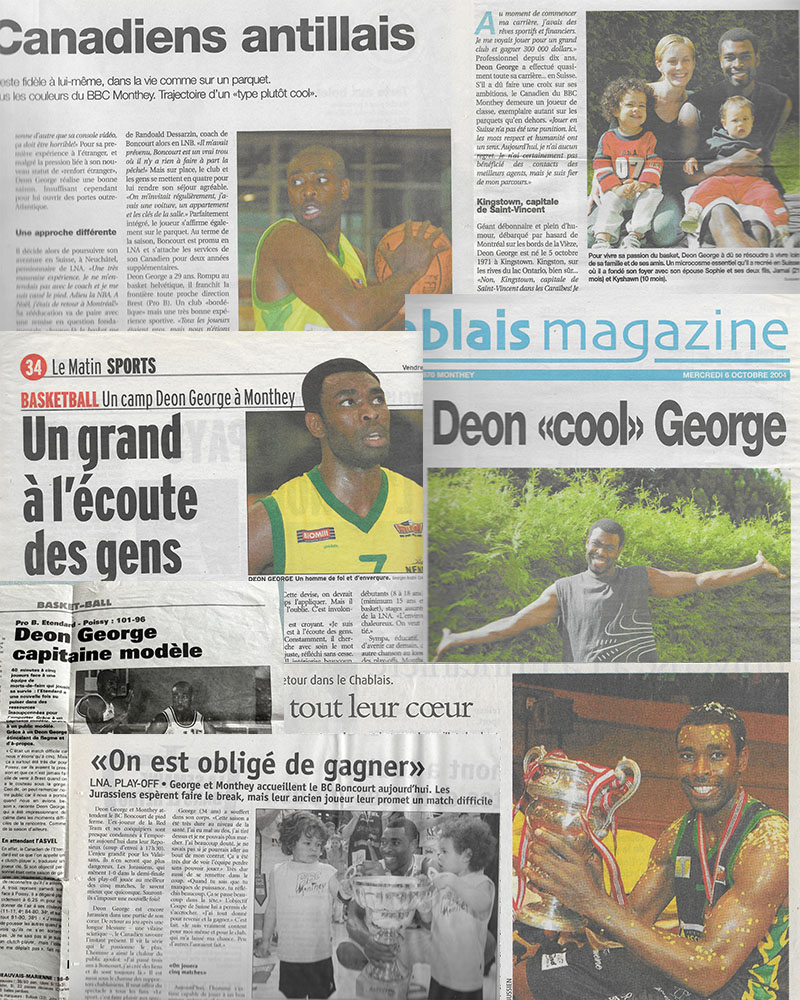 Deon George dans la presse locale